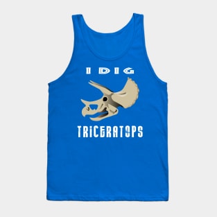 I Dig Triceratops Dinosaur Design Tank Top